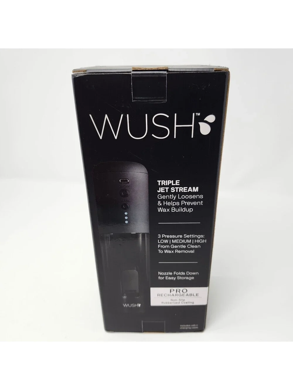 BlackWolf WUSH Pro Rechargeable Ear Cleaner Triple Jet 6 Tips NIB